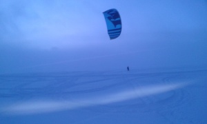 Leijalautailua pystyy helposti harrastamaan Kilpisjärven jäällä :)